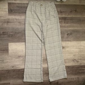 Plaid SO wide leg dress pants